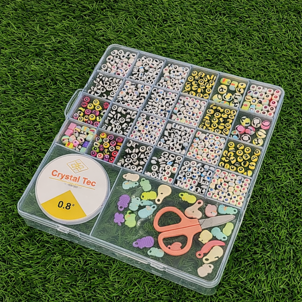 Creative DIY Bracelet & Jewellery Making Kit for Girls – Premium Crystal Beads Set